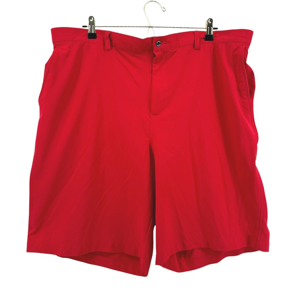 Dunning Golf Mens Performance Shorts Red Size 42 Stretch Flat Front Athletic